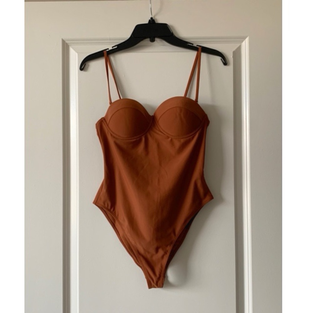 Rust Bustier Push Up Bodysuit